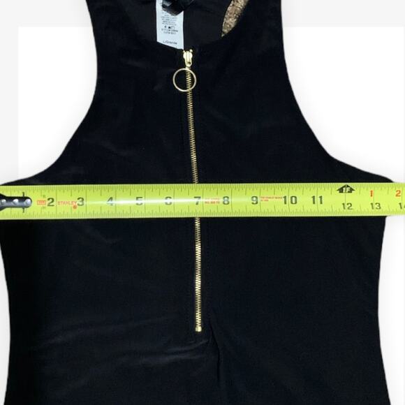 Uptown USA Black Bodycon Zipper Racerback Dress Size Small and Large - Picture 6 of 11